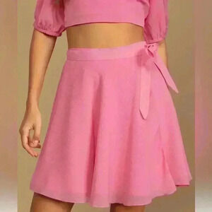 Lulus Pink Wrap Skirt size XL